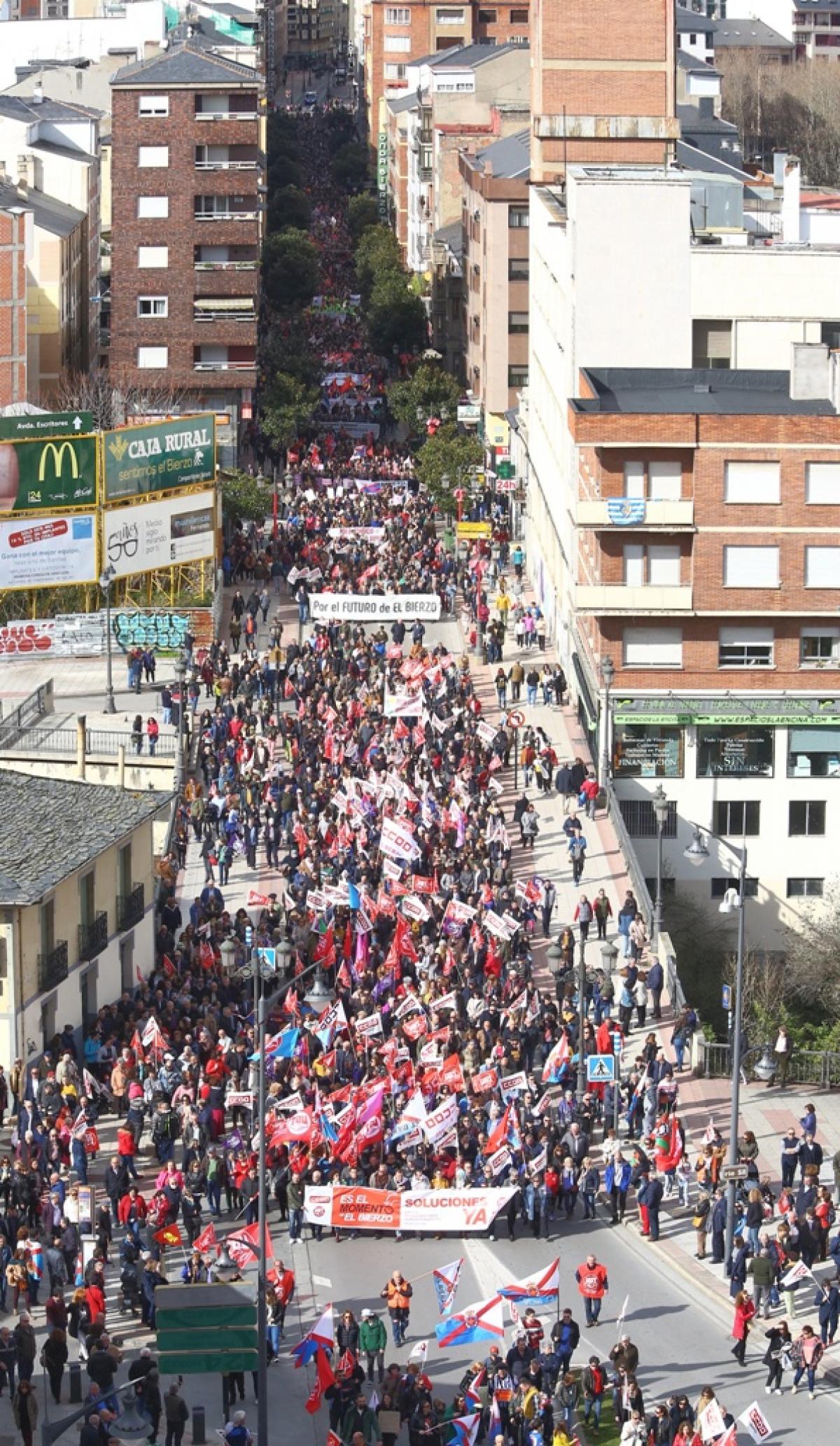 Manifestacin en Ponferrada. Foto Ical