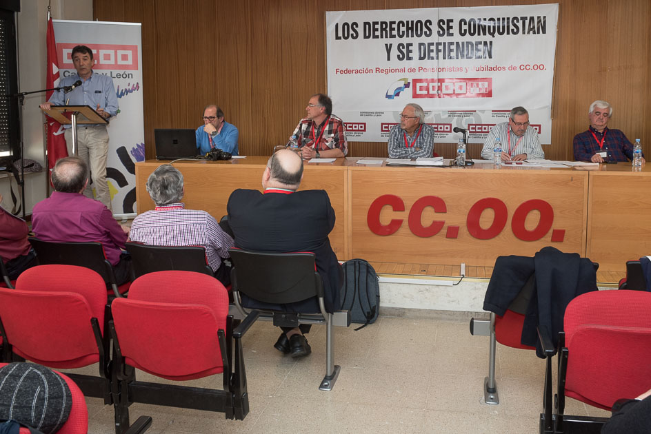 El secretario general de CCOO Castilla y Len se dirige a los asistentes