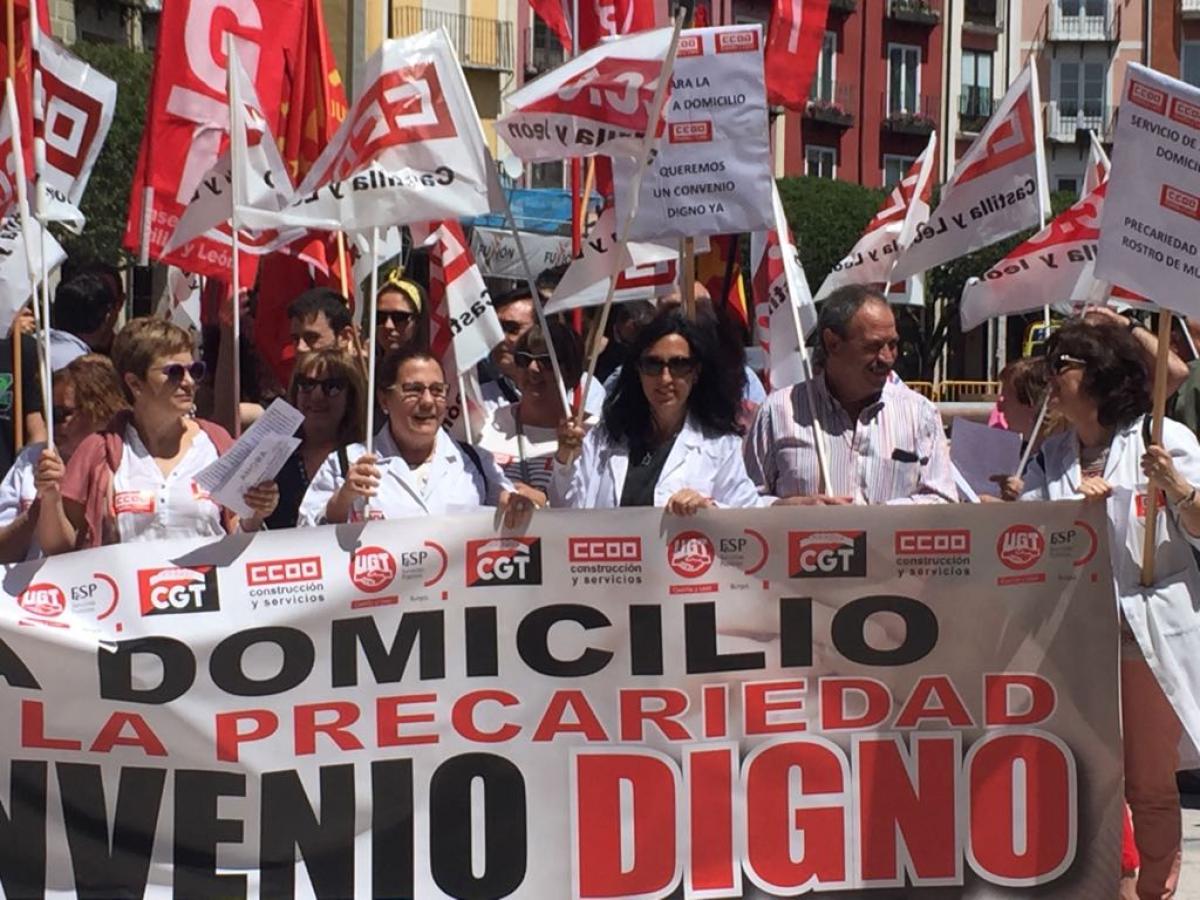 Protesta Ayuda a domicilio en Burgos.