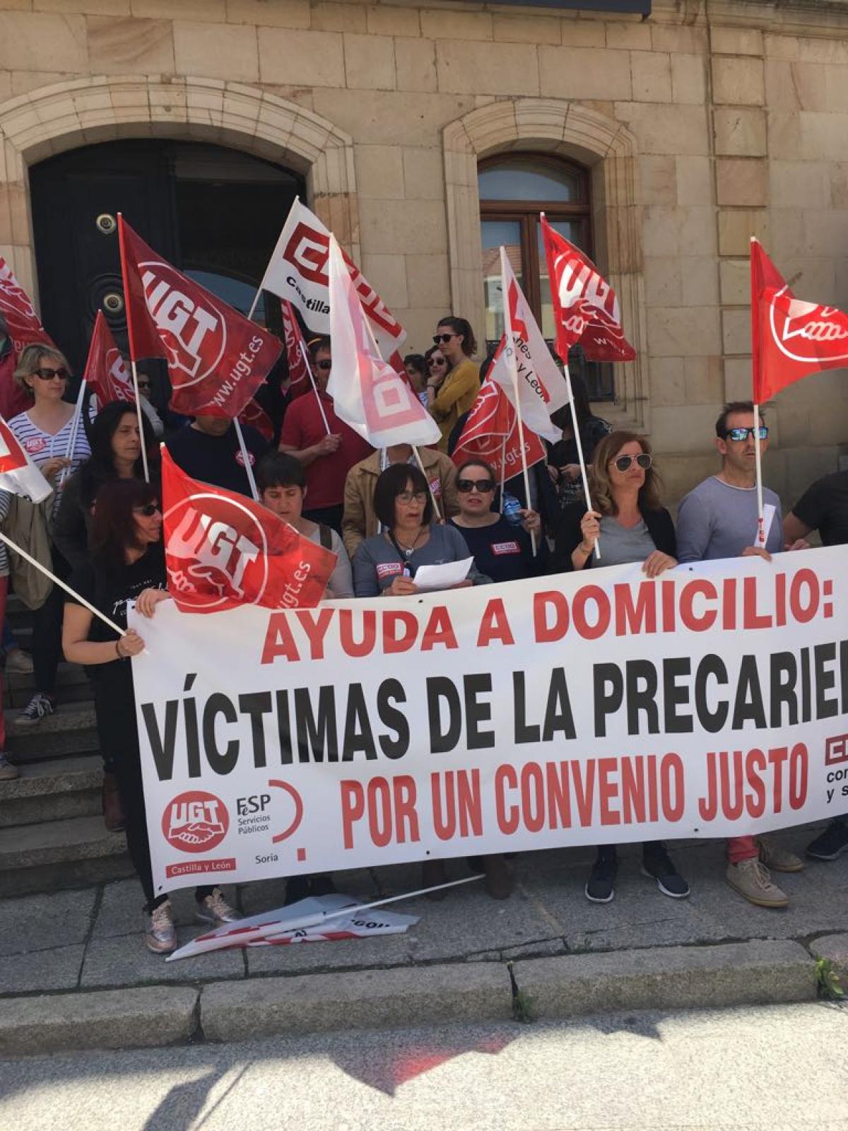 Protesta Ayuda a domicilio en Soria.