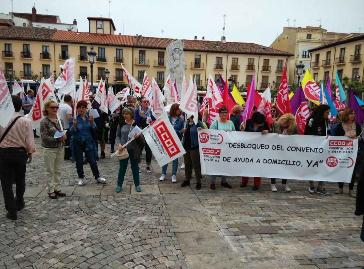 Protesta Ayuda a domicilio en Palencia.