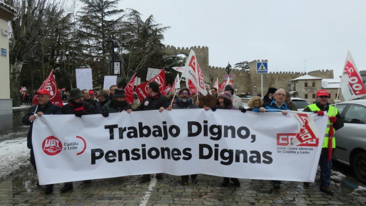 Manifestacin 17 M en defensa de unas pensiones dignas en Avila.